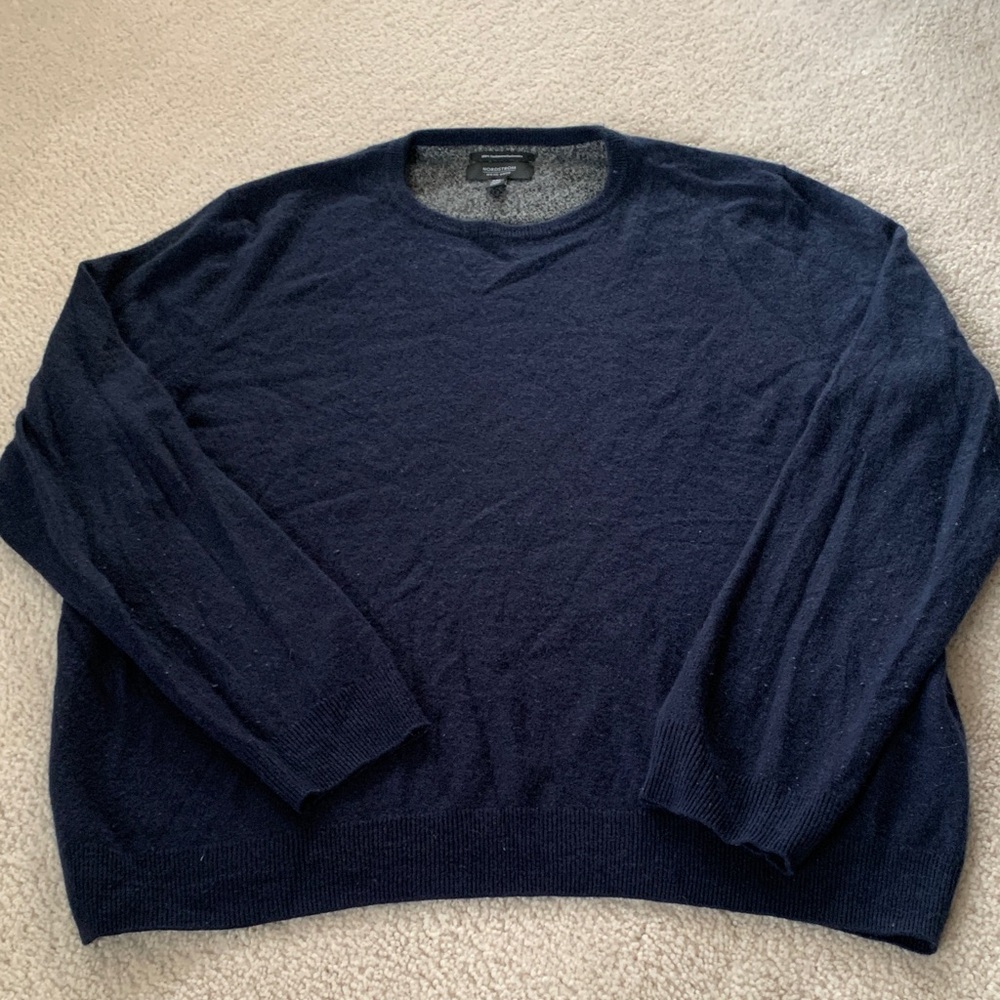 Men's Navy Cashmere Sweater
